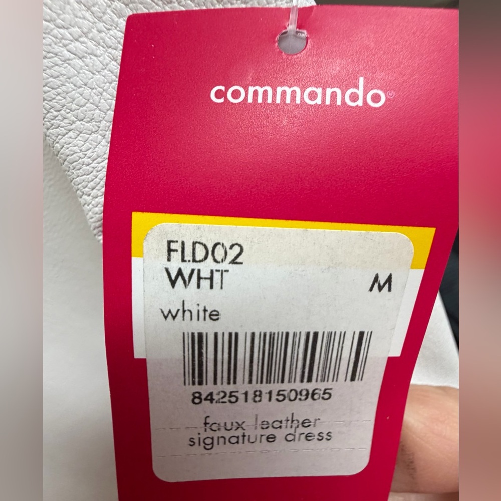 🆕 Commando Faux Leather Sleeveless Signature Dress White Medium - Picture 8 of 13